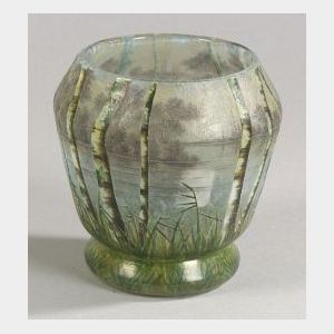 Daum Scenic Glass Vase