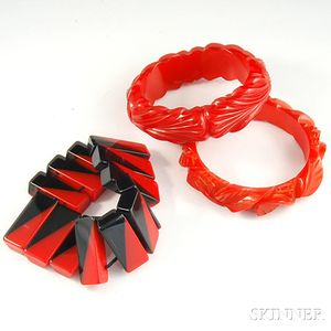 Three Bakelite Bracelets