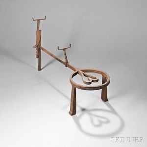Wrought Iron Frying Pan Stand