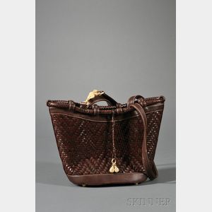 Brown Leather Handbag, Kieselstein-Cord