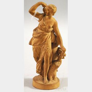 Victorian Classical-style Terra-cotta Figure of Diana