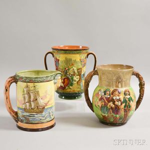 Three Large Royal Doulton Ceramic Vessels