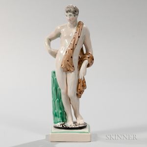 Marked Wedgwood Pearlware Figure of a Classical Man