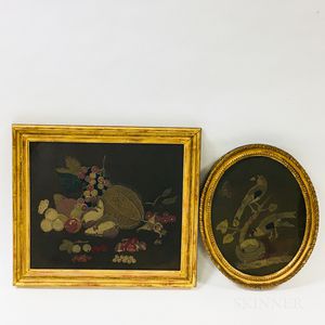 Two Framed Woolwork Pictures