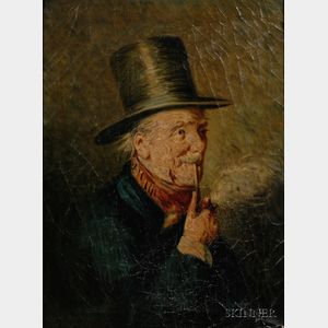 William Thomas Smedley (American, 1858-1920) A Quiet Smoke.