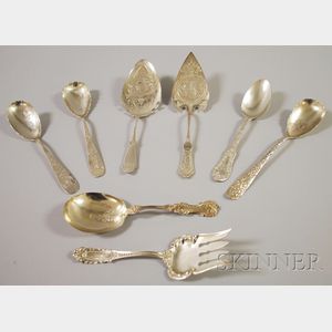 Eight Silver Serving Items