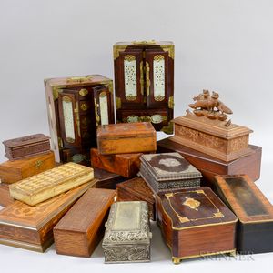 Group of Wooden Trinket Boxes