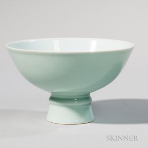 "Wintergreen"-glazed Stemmed Bowl