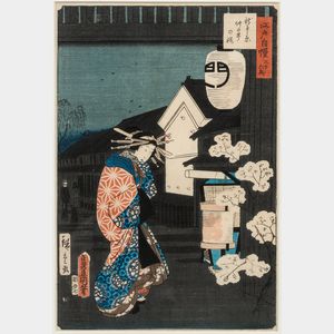 Two Brushes: Utagawa Hiroshige II (1826-1869) and Toyokuni III (1786-1865),Shin Yoshiwara