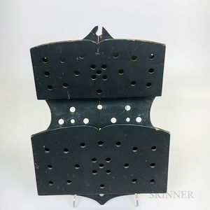 Black-painted Two-tier Pierced Wall Box