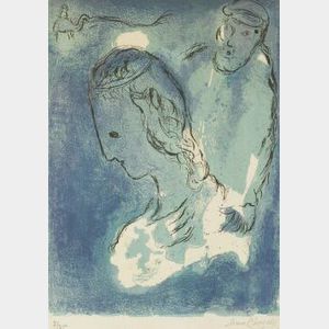 Marc Chagall (Russian/French, 1887-1985) Abraham and Sarah