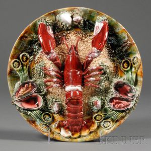 Palissy-style Majolica Lobster Wall Plaque