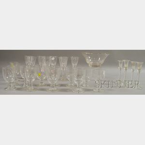Approximately Twenty-six Pieces of Colorless Glass Stemware