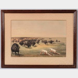 Framed Color Lithograph by George Catlin