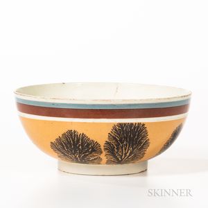 Slip- and Dendritic "Tree"-decorated Bowl