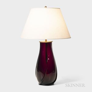 Giverny Amethyst Glass Table Lamp