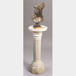 Classical Revival Pedestal with "Grand Tour" Bronze Bust