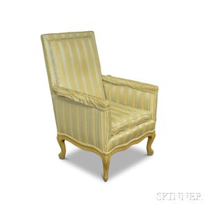French Provincial-style Upholstered Bergere