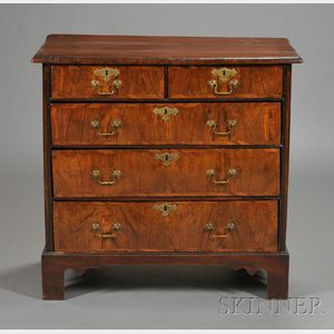 William and Mary Walnut Chest of Drawers