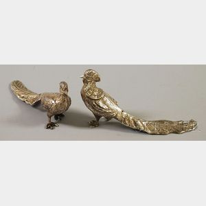 Pair of Sterling Silver Figural Birds