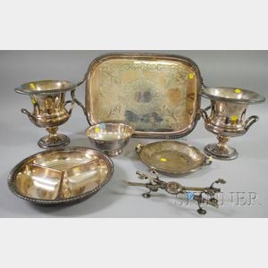 Seven Silver-Plated Serving Items