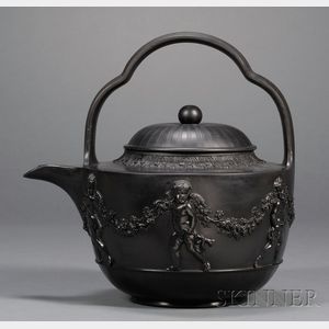 Wedgwood and Bentley Black Basalt Tea Kettle and Cover