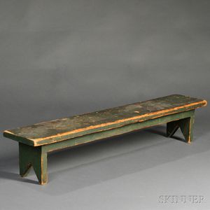 Miniature Green-painted Bench