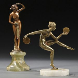 Two Art Deco Nude Bronzes