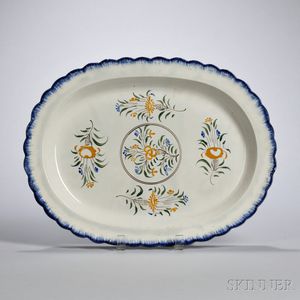 Polychrome-decorated Pearlware Oval Platter