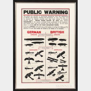 World War I "Public Warning" Poster