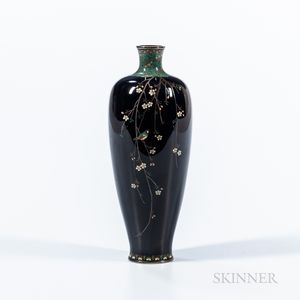 Small Black Cloisonné Vase