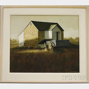 Charles B. Cooke (American, 20th/21st Century) View of a Barn.