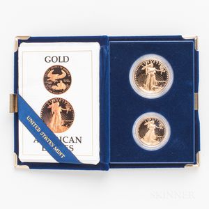 1987 $50 and $25 Proof American Gold Eagles. 