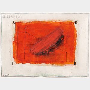 James Coignard (French, 1925-2008) Diagonale Rouge A, B, C, D