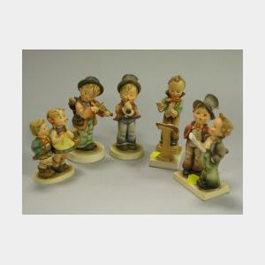 Five Hummel Ceramic Figurines.