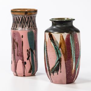 Two Mid-century Modern Studio Pottery Vases