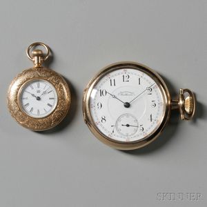 Two Open Face Waltham Pocket Watches