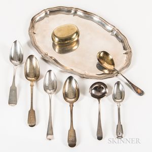 Group of English and German Silver Tableware