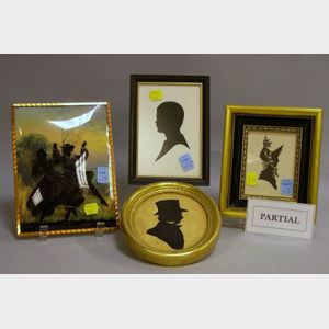 Ten Framed Silhouettes and Silhouette-style Portraits.