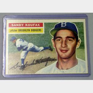 1956 Topps Baseball Card No. 79 Sandy Koufax.