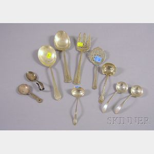Ten Sterling Silver Serving Items