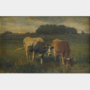 George Arthur Hays (American, 1854-1945) Grazing Cows.