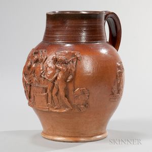 Dated Brown Stoneware Jug