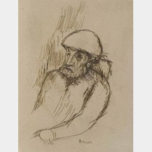 Pierre Bonnard (French, 1867-1947) Portrait de Renoir