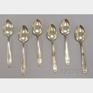 Set of Six Stieff Sterling Silver Spoons