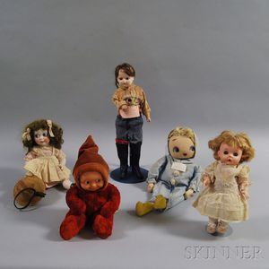 Five Assorted Dolls