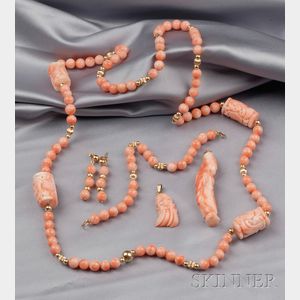Suite of Coral Jewelry