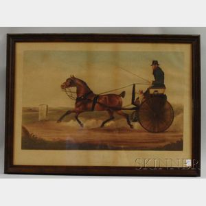 Framed Hand-colored Engraving The Road 1825, Commercial Traveller