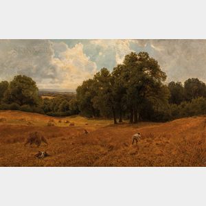John Clayton Adams (British, 1840-1906) The Hay Harvest