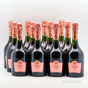Taittinger Comtes de Champagne Rose 2005, 12 bottles